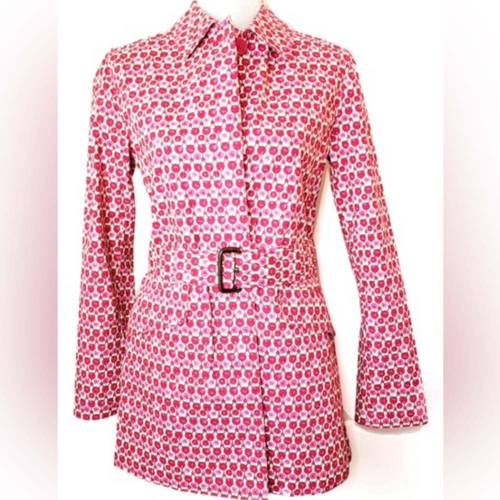 Gap floral trench coat / rain jacket, sz M